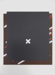 Close up of image embossed color print