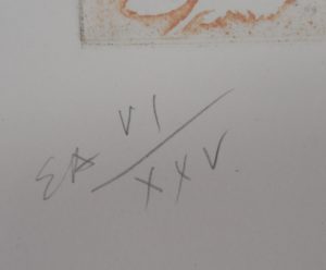 épreuve d'artiste edition Abstract etching