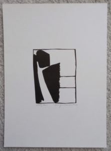 Linocut #1 with signature and edition abstract prints