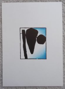 Linocut #3 with hand coloring linoleum cut